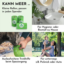 Lade das Bild in den Galerie-Viewer, Hundekotbeutel / Poop Bag für Hunde 300 Stück | Kompostierbar | Biologisch abbaubar | 20 Rollen à 15 Beutel